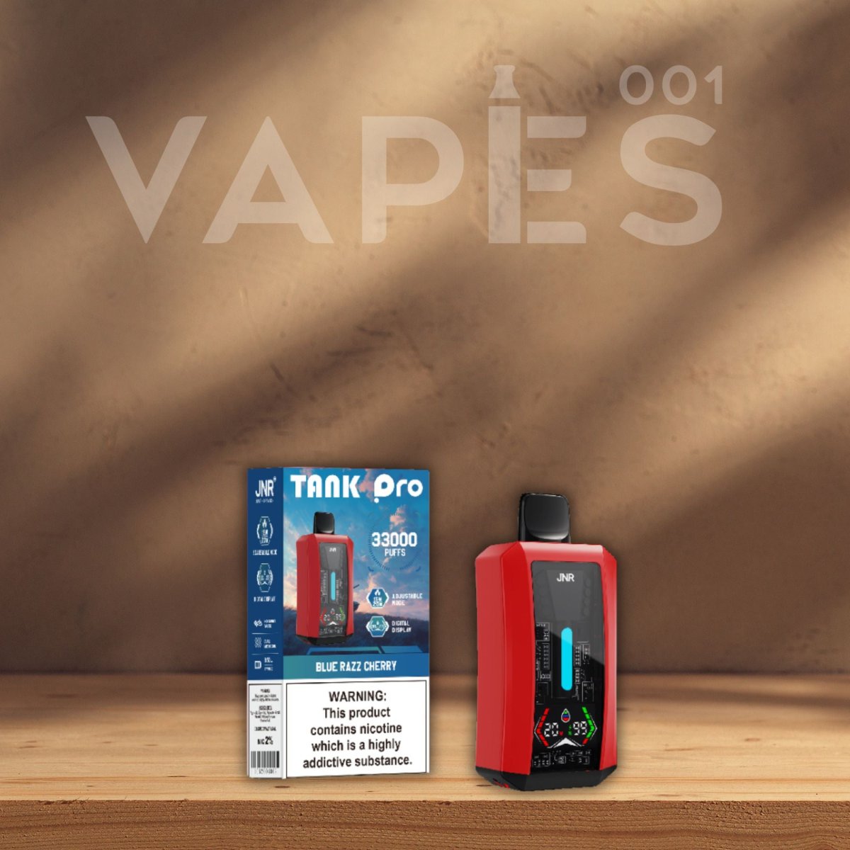JNR - Tank Pro - 33000 Puffs - 2% Nicotina - Vaper Desechable