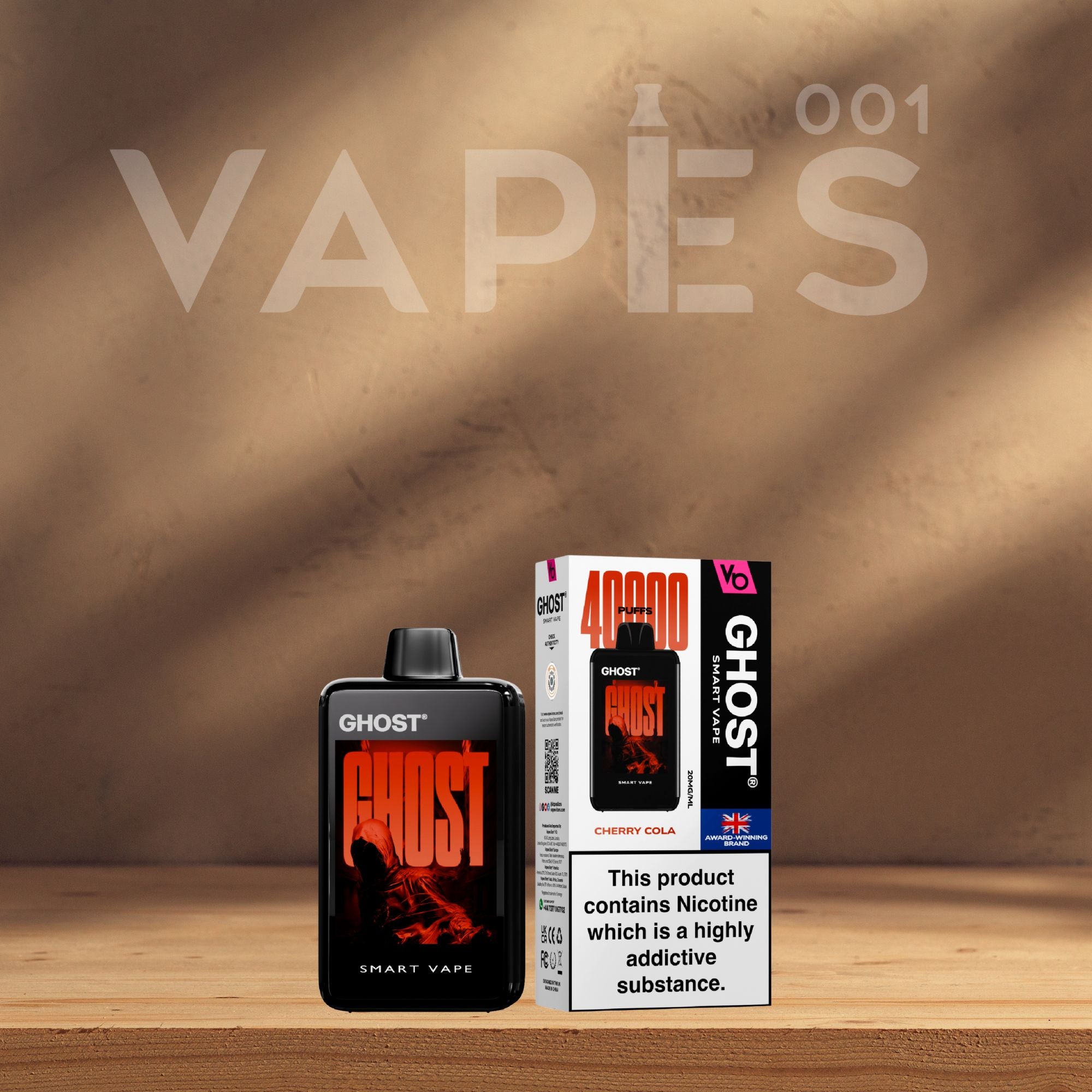 vape-smart Ghost Smart Vape 40K blue razz lemonade Color:Platinum-Puzzle Raz Vape Strawberry Ice
