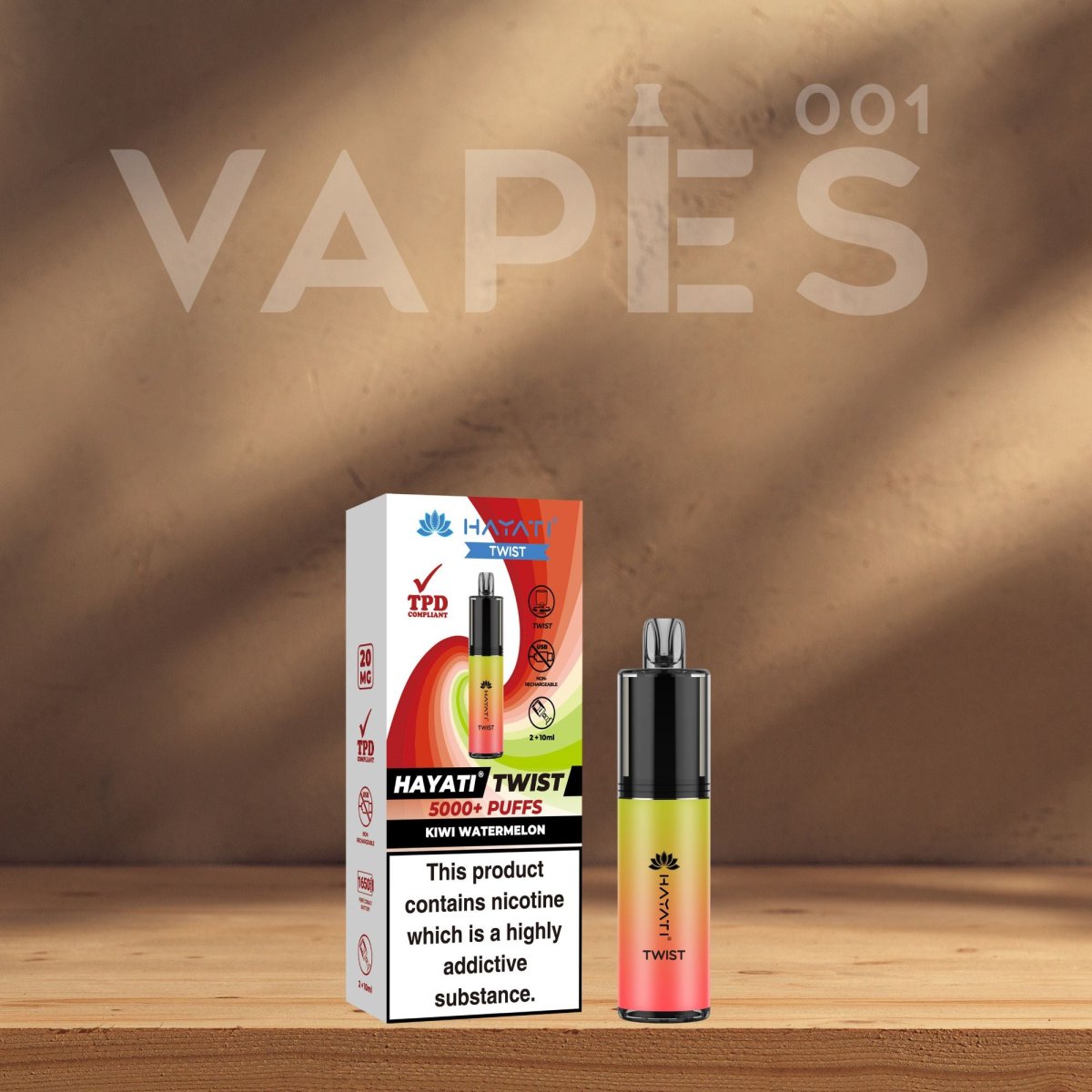 Hayati Twist 5000 - Engångs Vape - 2% nicotine