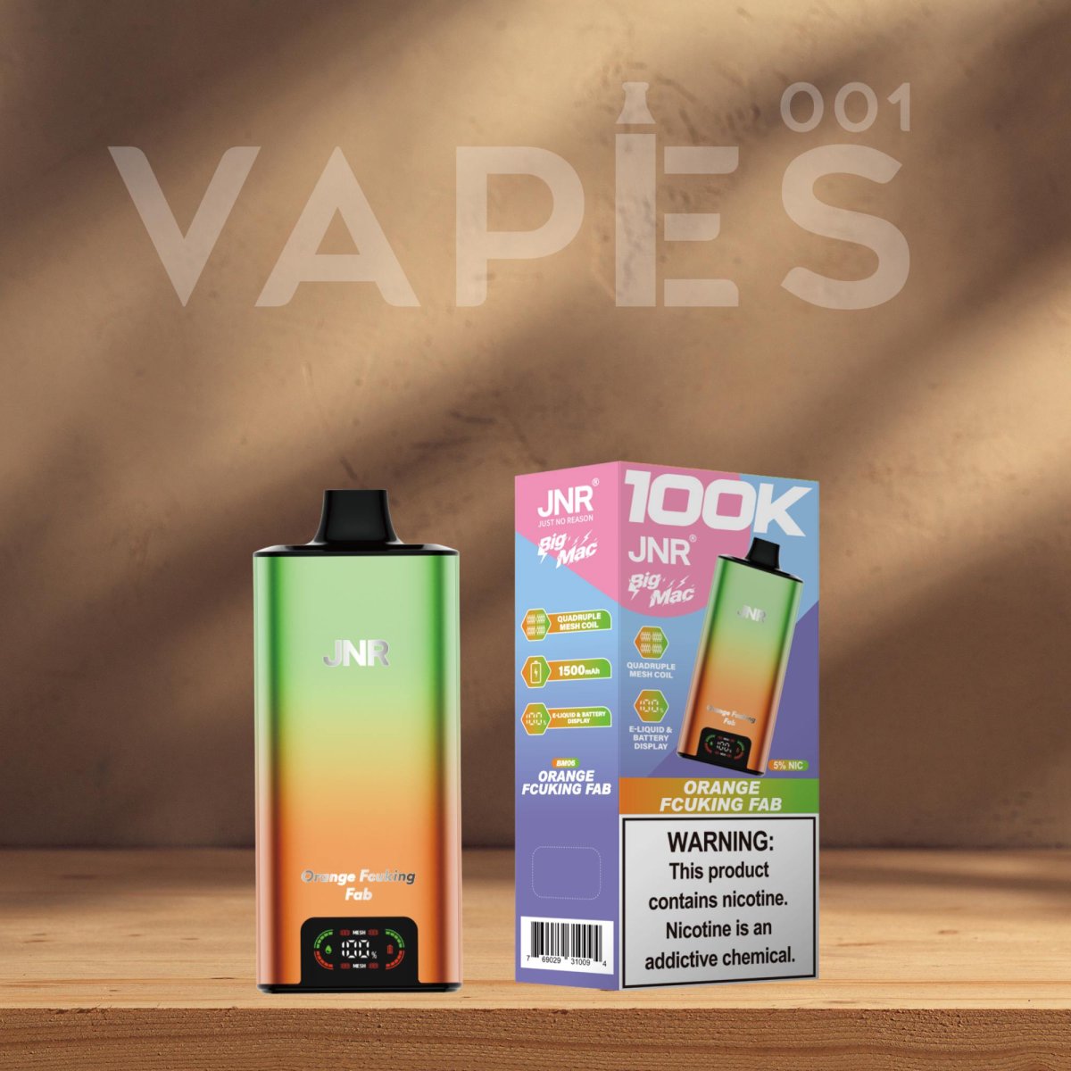 JNR - BigMac 100K - Puff Jetable / Vape Disposable