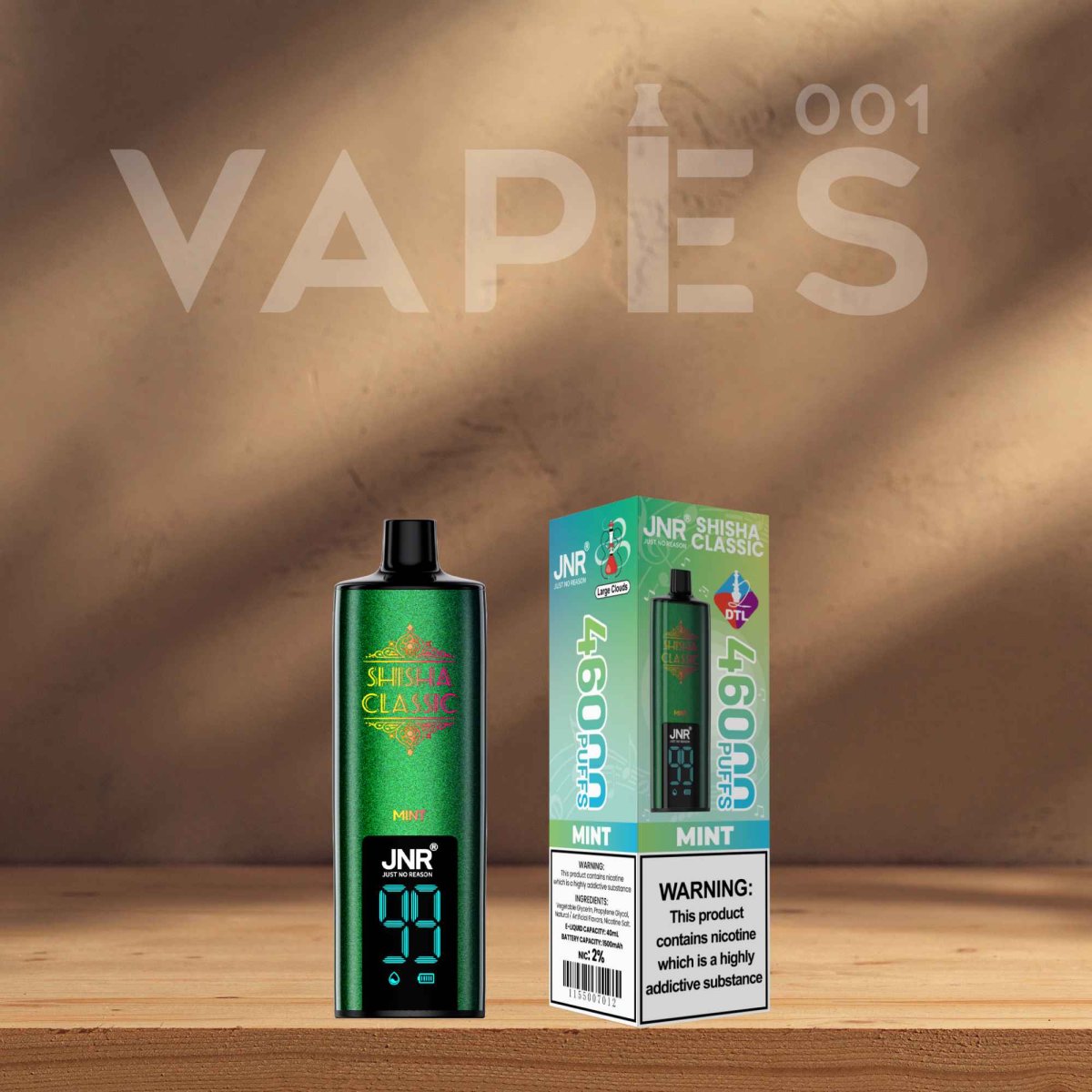 JNR - Shisha Classic 46K - Einweg Vape / Disposable Vape - 2% Nikotin