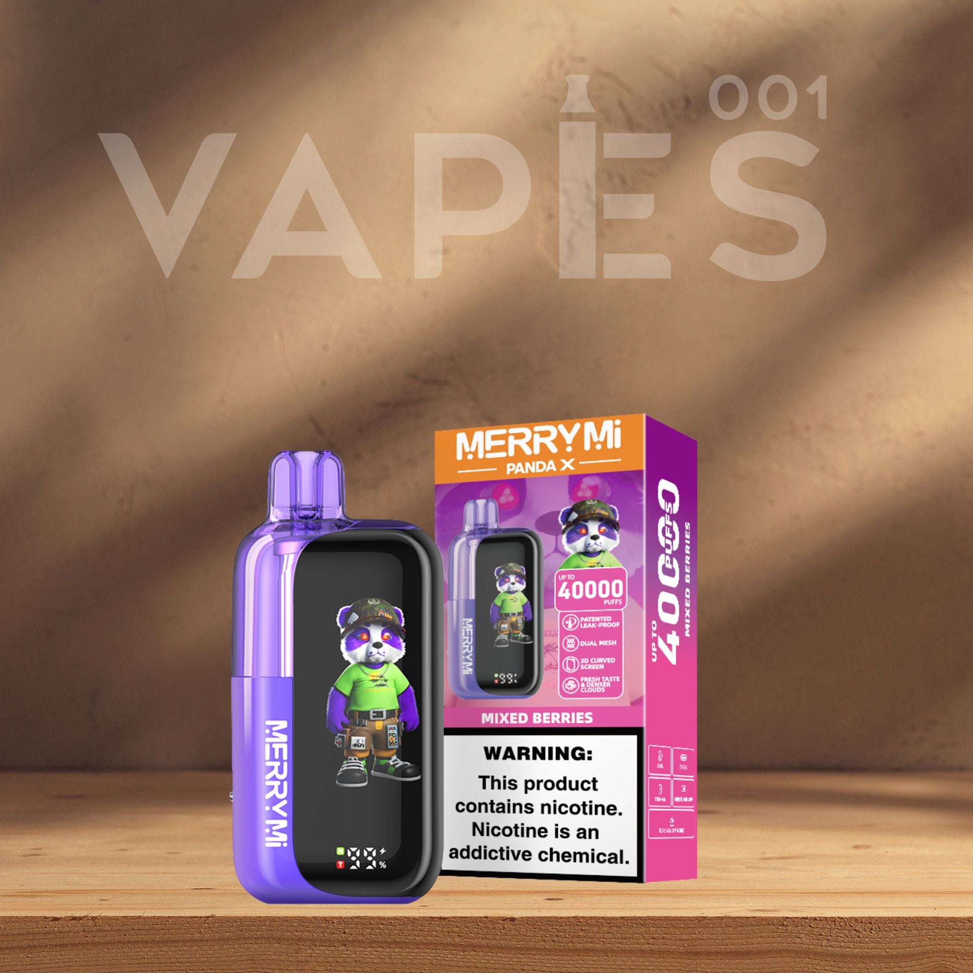 【未使用タグ付き】marry me PUFFPUFF ONEPICE Merry-Mi – Panda X – 40K – Disposable Vape – 5% Nicotine — Vapes001