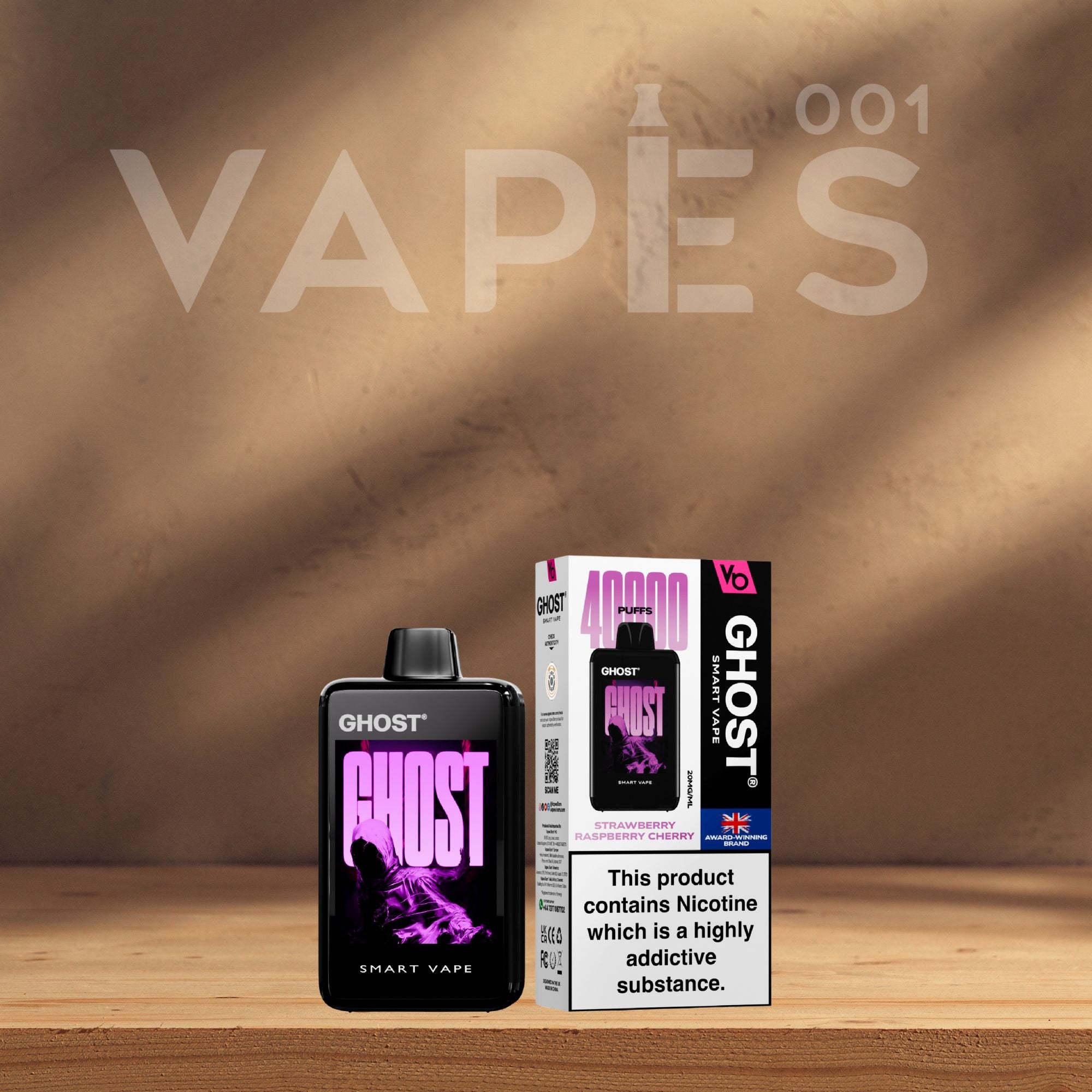 vape-smart.com Ghost Smart Vape 40K Flavor:Tobacco (New) Prominent Flavour One: Cucumber Lost Mary Quasar OS25000