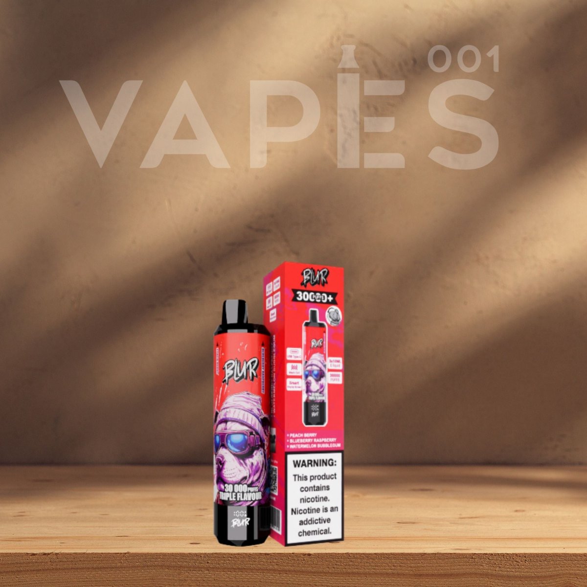Blur 30000 - Puff Jetable / Vape Disposable 2% Nicotine - Triple Saveurs