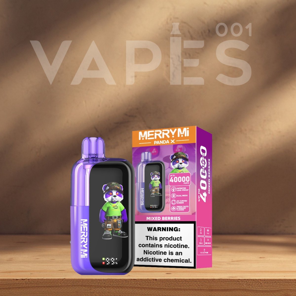 Merry-Mi - Panda X 40K - Puff Jetable / Vape Disposable - 5% nicotine