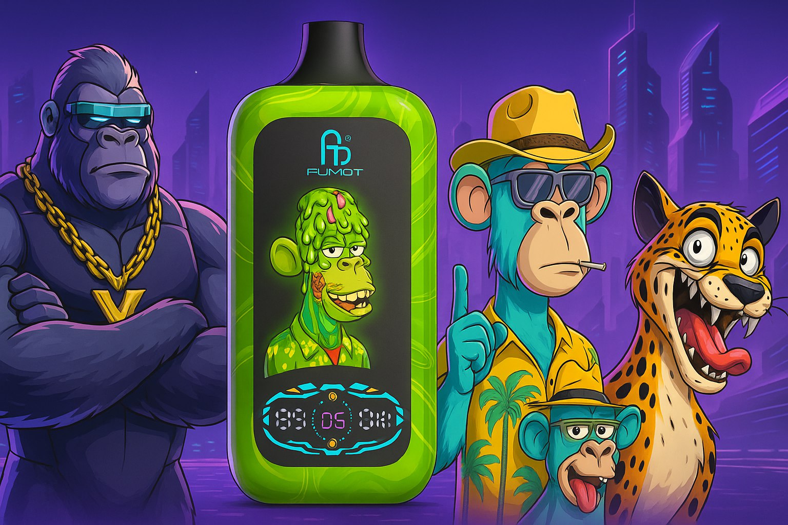 Fumot – Digital Monkey 40K – Puff Jetable / Vape Disposable – 2 % Nicotine : La révolution digitale de la vape