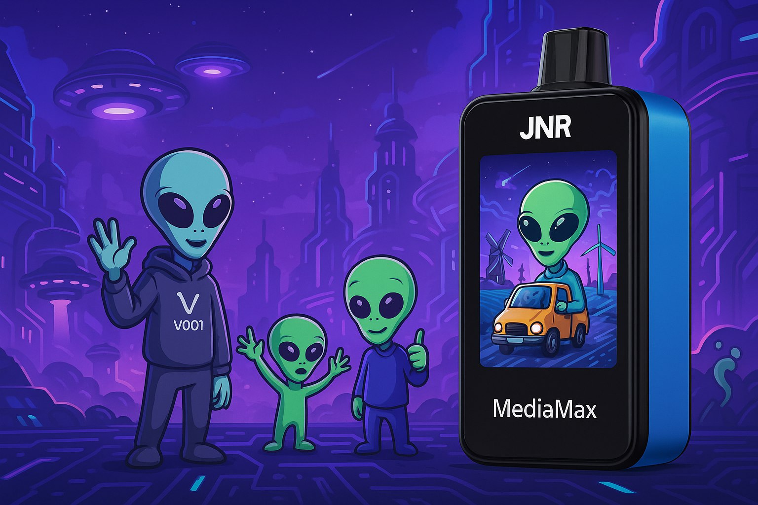 JNR – MediaMax – 40K – Puff Jetable / Disposable – 2% Nicotine – Smart Connect : La Vape Révolutionnaire Connectée