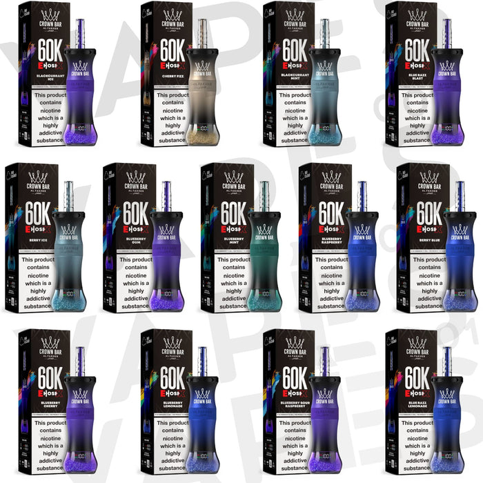 Al Fakher Crown Bar E-Hose X 60K 0.6% Nicotine Disposable Vape / Vapes001 Al Fakher Crown Bar E-Hose X 60K 0.6% Nicotine Disposable Vape / Vapes001