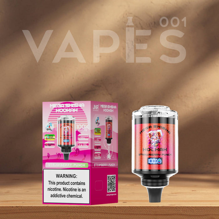 JNR - Mega Shisha Hookah - 100000 Puffs - 2% nicotine - Elektronische Waterpijp Kop