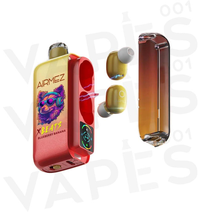 AirMez - X-Beats 40000 - Smart Vape & Høretelefon 2-i-1 - Engangs Vape / Disposable - 2% Nikotin