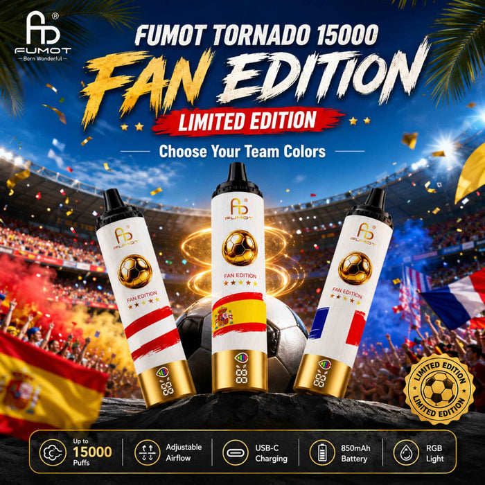 Fumot - Tornado 15K Fan Edition - Engangs Vape 2% Nikotin
