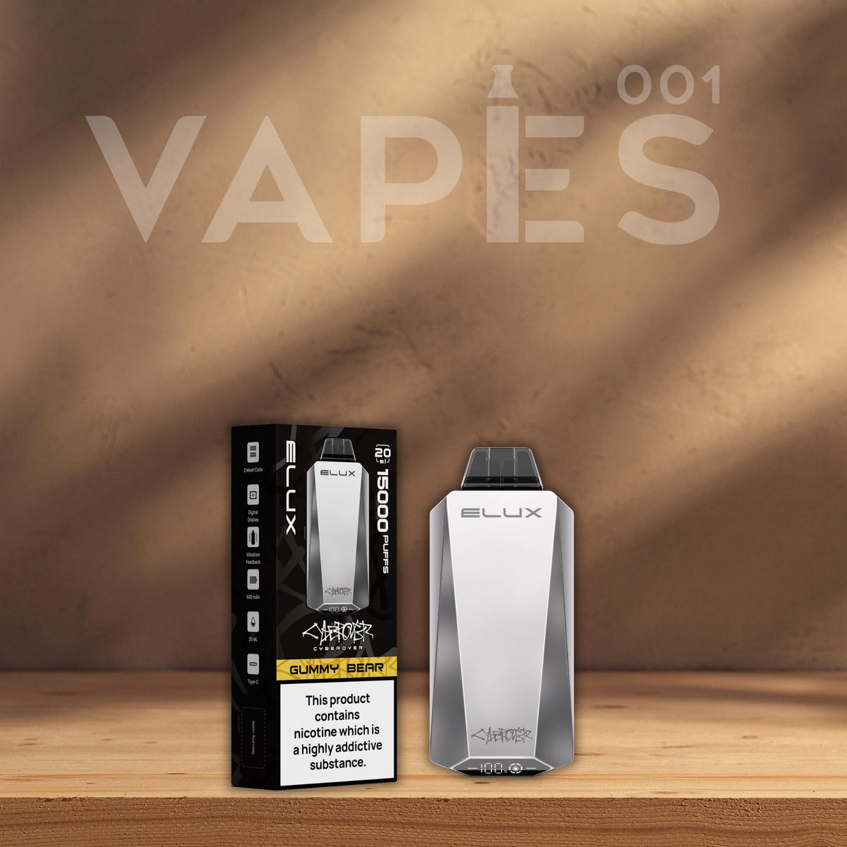 ELUX - CyberOver - 15000 Puffs - 2% nicotine - Vape Disposable  Vapes001