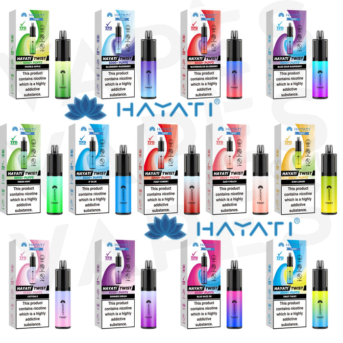 Hayati Twist 5000 - Puff Jetable / Vape Disposable -  2% nicotine