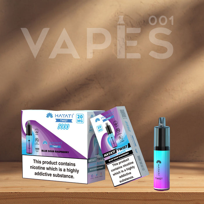 Hayati Twist 5000 - Disposable Vape - 2% nicotine Vapes001 Hayati Twist 5000 - Disposable Vape - 2% nicotine Vapes001