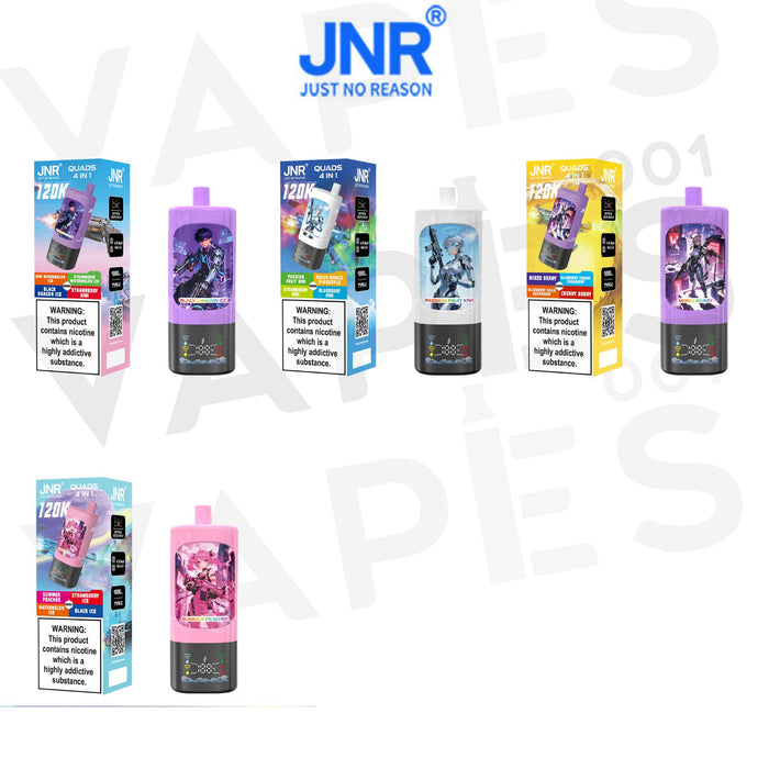 JNR Quads 4in1 120K Disposable Vape 2% Nicotine Vapes001 JNR Quads 4in1 120K Disposable Vape 2% Nicotine Vapes001