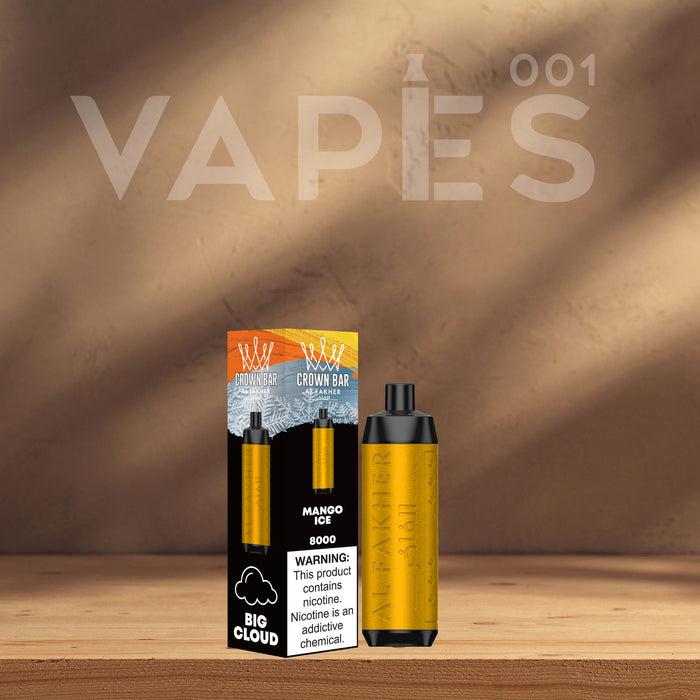 Al Fakher Crown Bar 8000 - Disposable Vape Vapes001 Al Fakher Crown Bar 8000 - Disposable Vape Vapes001