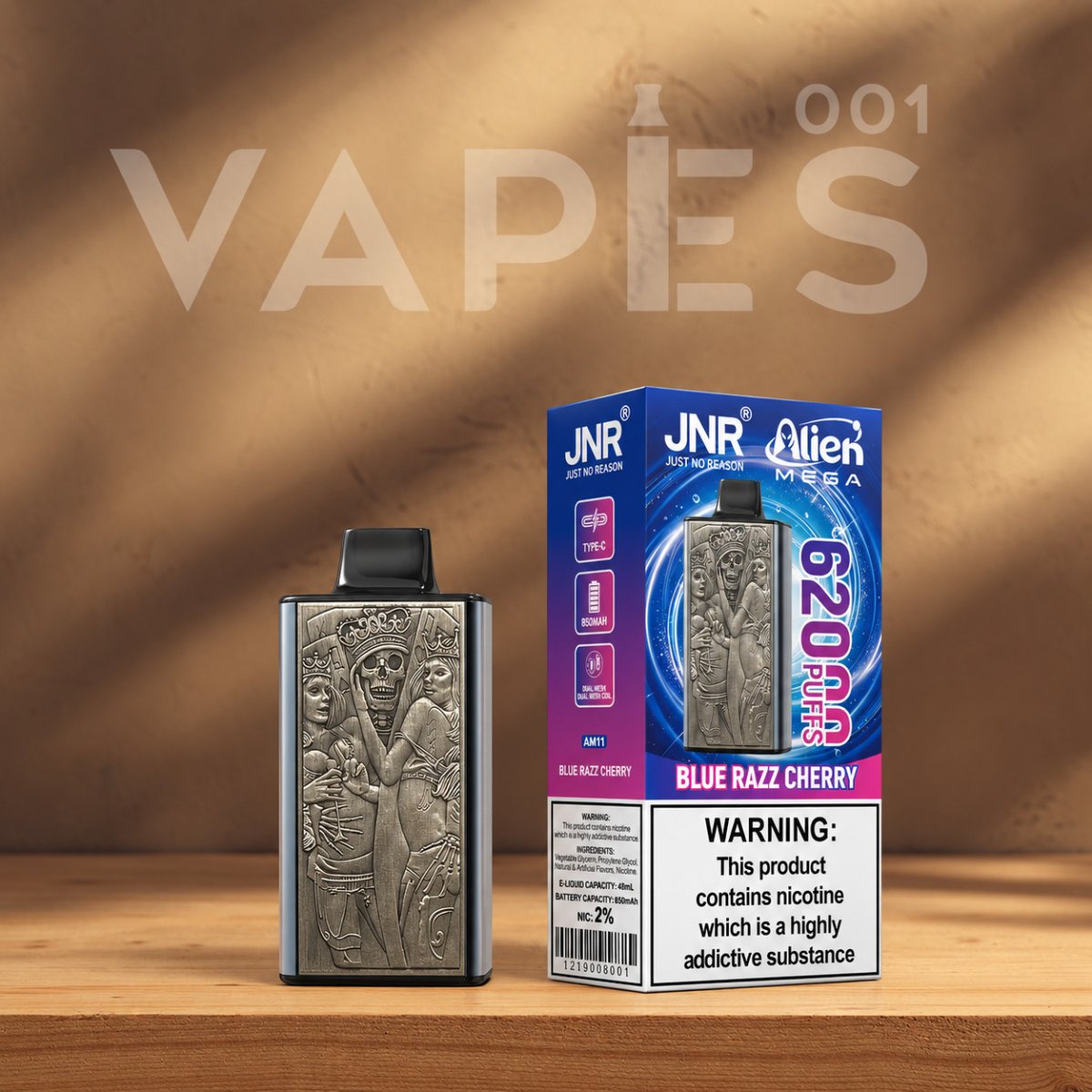 JNR – Alien Mega 62K – Engångs Vape / Disposable – 2 % Nikotin