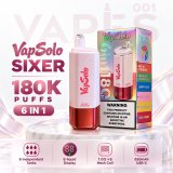 VapSolo - SIXER 6in1 180K - Puff Jetable / Vape Disposable - 2 % Nicotine